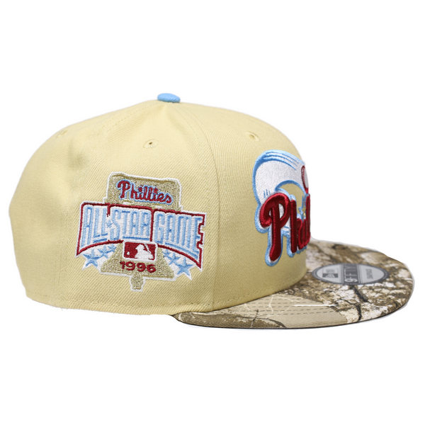 PHILADELPHIA PHILLIES NEW ERA 9FIFTY REALTREE 1996 ASG SNAPBACK HAT –  Hangtime Indy