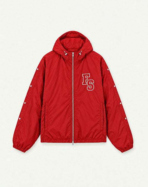 Forever Situated Nylon Track Jacket – Red