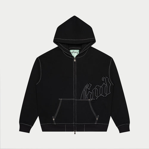 Godspeed OG Logo Sweatsuit Stitched Top – Black