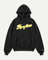 Hangtime Apparel Script Hoodie – Black/Yellow