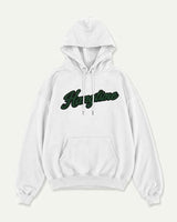 Hangtime Apparel Script Hoodie – White/Green