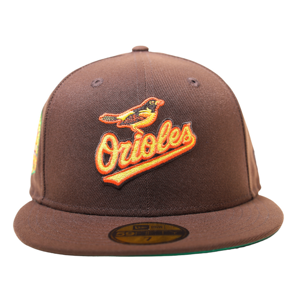 New Era Baltimore Orioles Orange Retro Script 30th Anniversary Throwback  Edition 59Fifty Fitted Hat