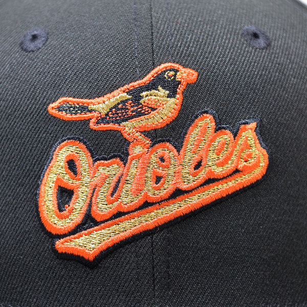 New Era Baltimore Orioles Orange Retro Script 30th Anniversary Throwback  Edition 59Fifty Fitted Hat