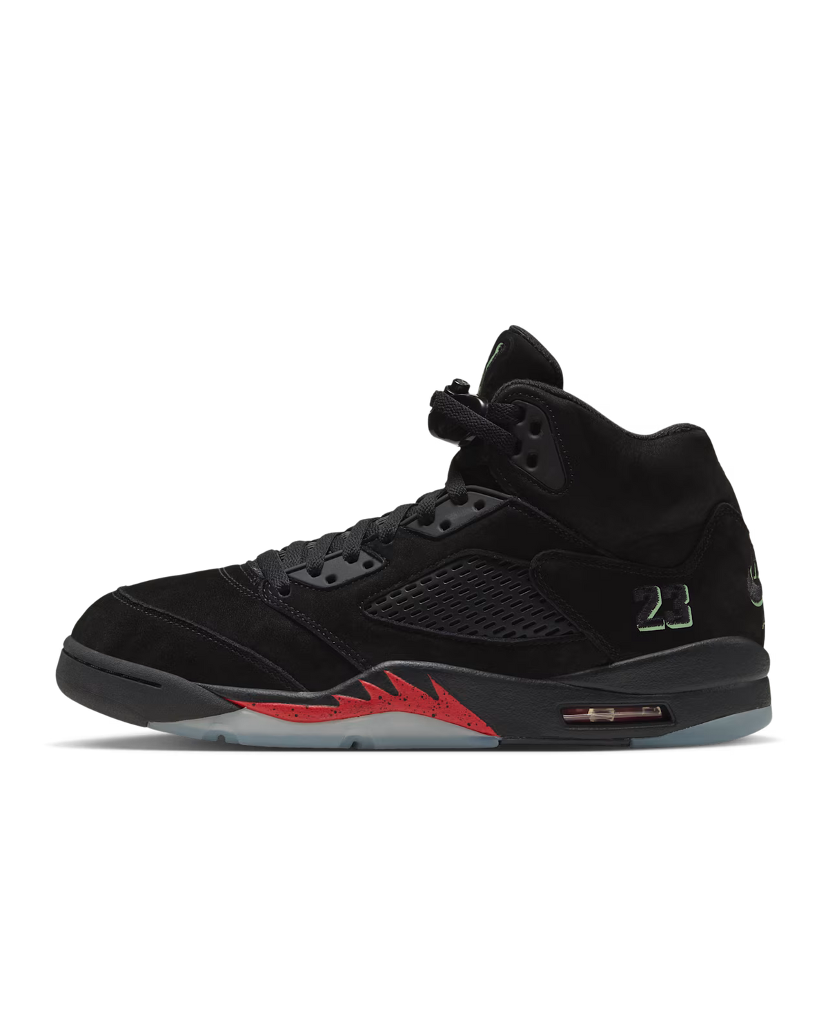 Air Jordan 5 'Halloween' Black and Picante Red