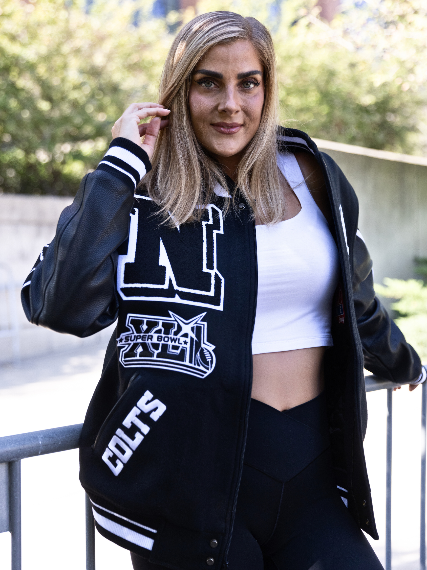 HANG TIME X PRO STANDARD - NFL INDIANAPOLIS COLTS MASHUP RIB WOOL MEN'S VARSITY JACKET