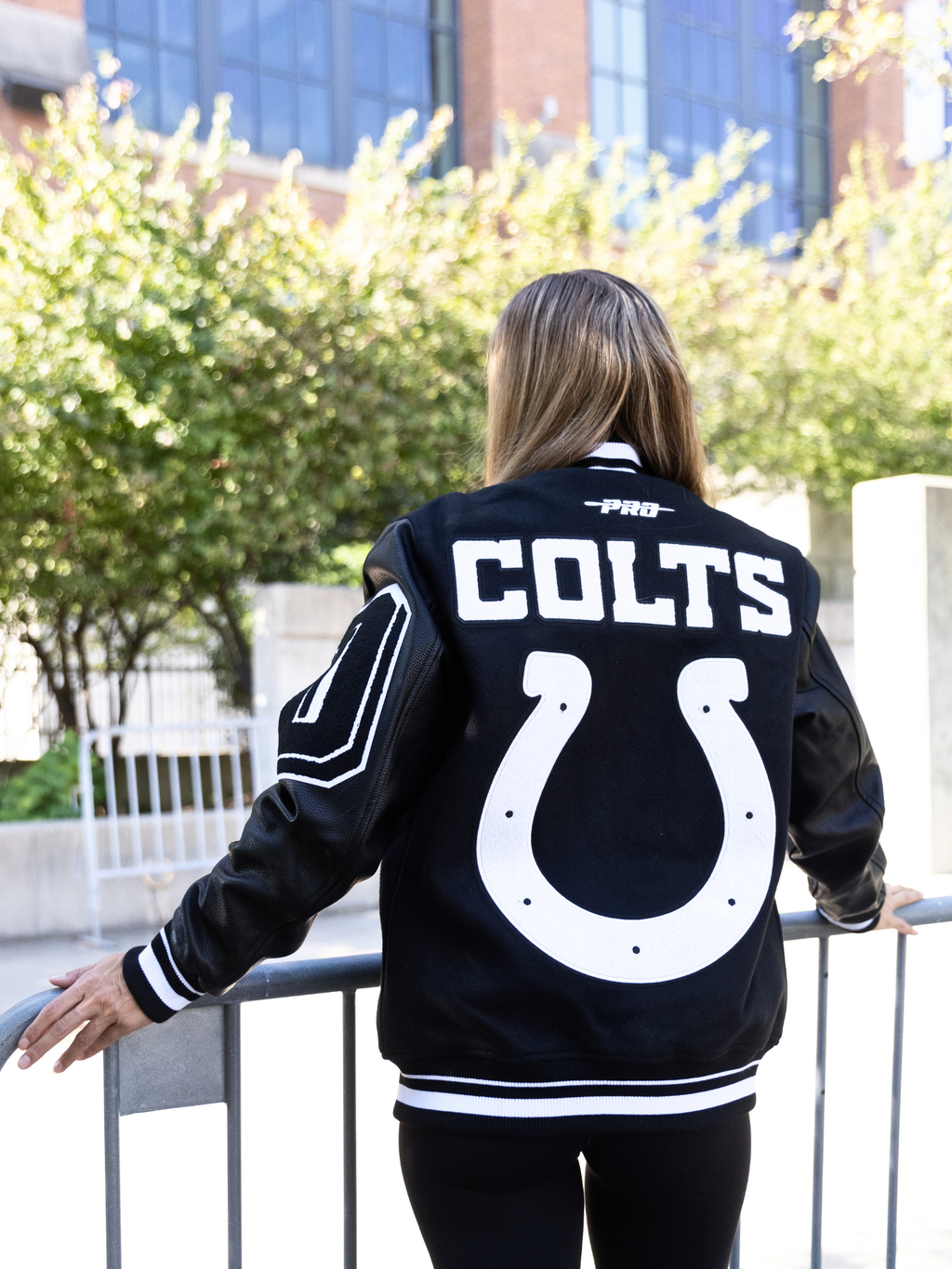 HANG TIME X PRO STANDARD - NFL INDIANAPOLIS COLTS MASHUP RIB WOOL MEN'S VARSITY JACKET