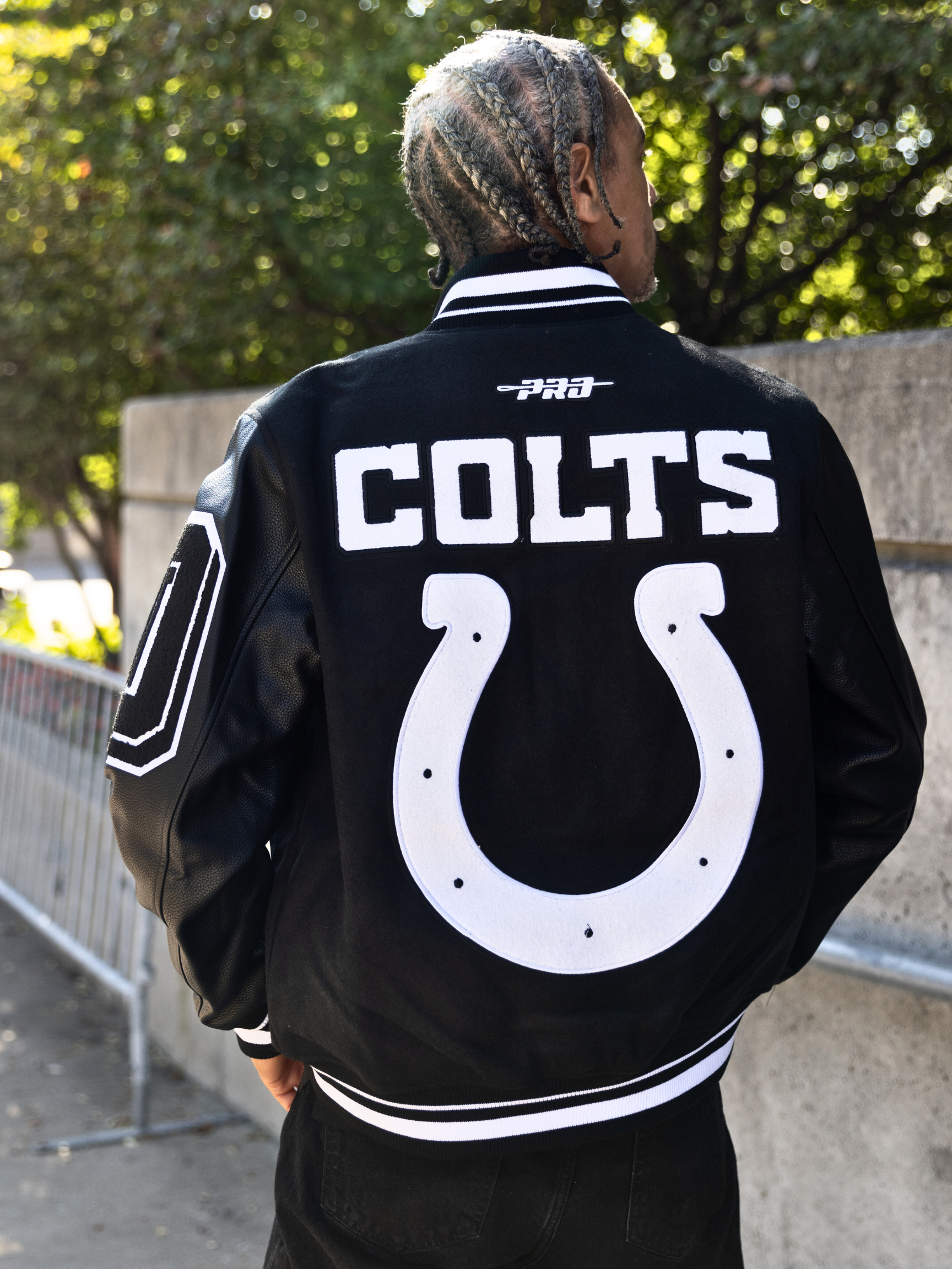 HANG TIME X PRO STANDARD - NFL INDIANAPOLIS COLTS MASHUP RIB WOOL MEN'S VARSITY JACKET