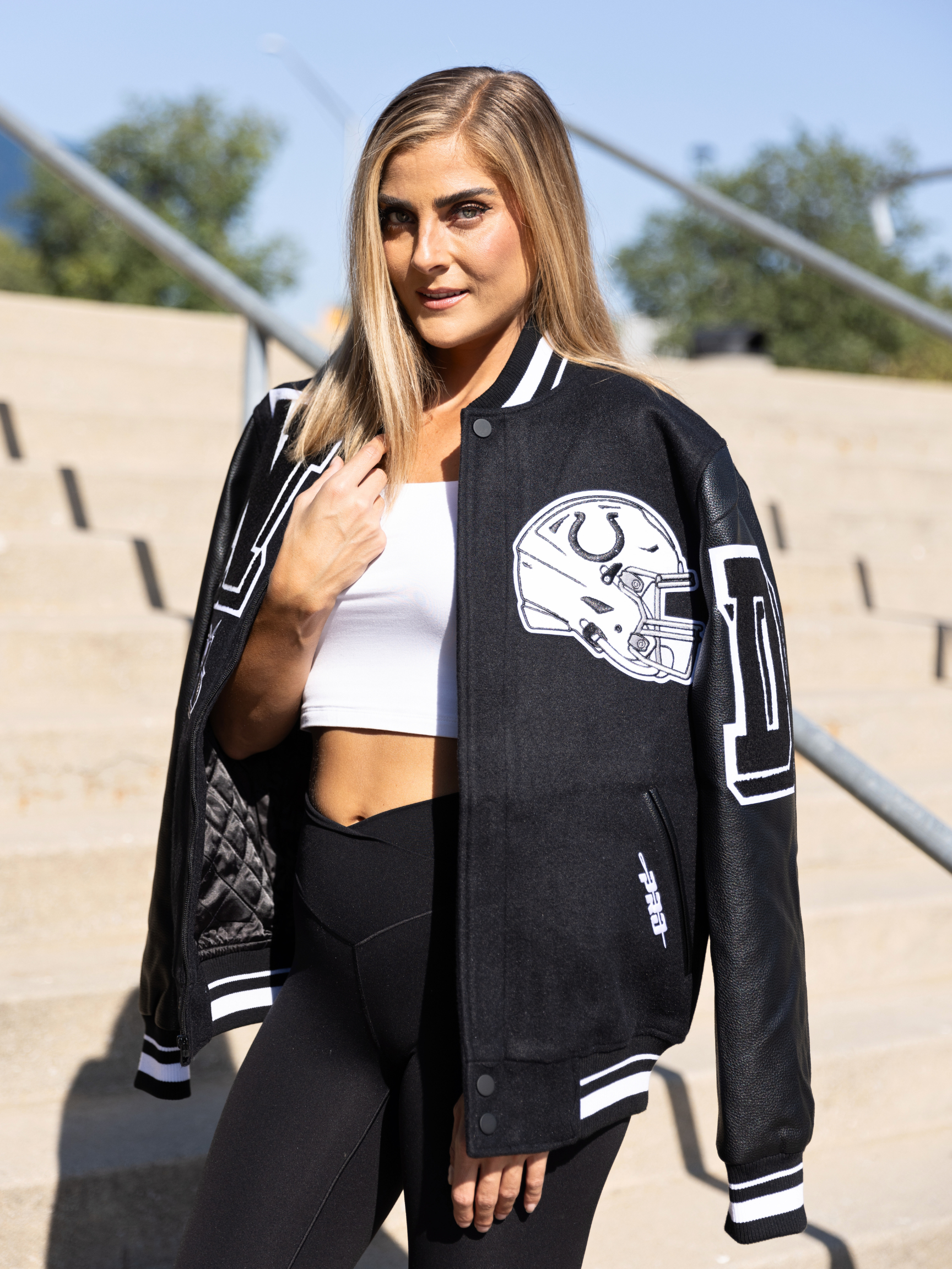HANG TIME X PRO STANDARD - NFL INDIANAPOLIS COLTS MASHUP RIB WOOL MEN'S VARSITY JACKET
