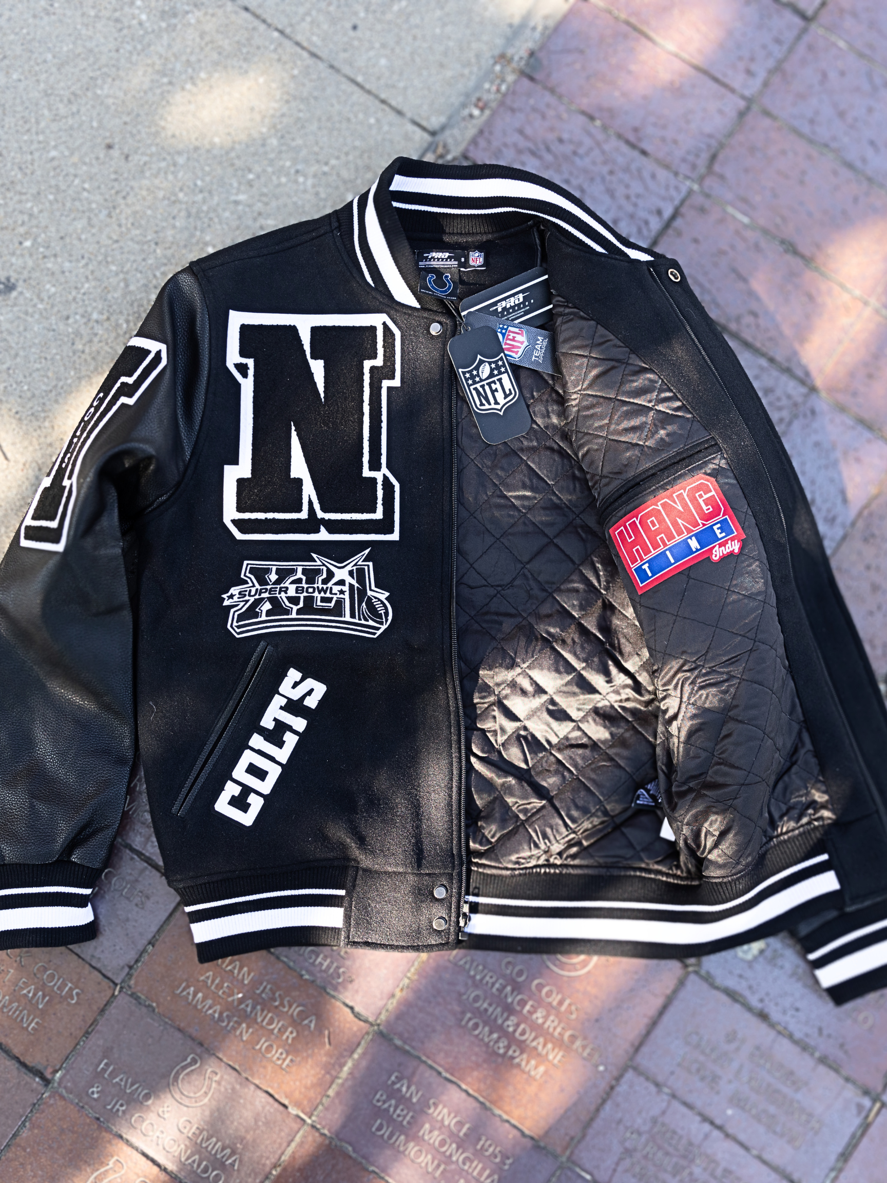 HANG TIME X PRO STANDARD - NFL INDIANAPOLIS COLTS MASHUP RIB WOOL MEN'S VARSITY JACKET