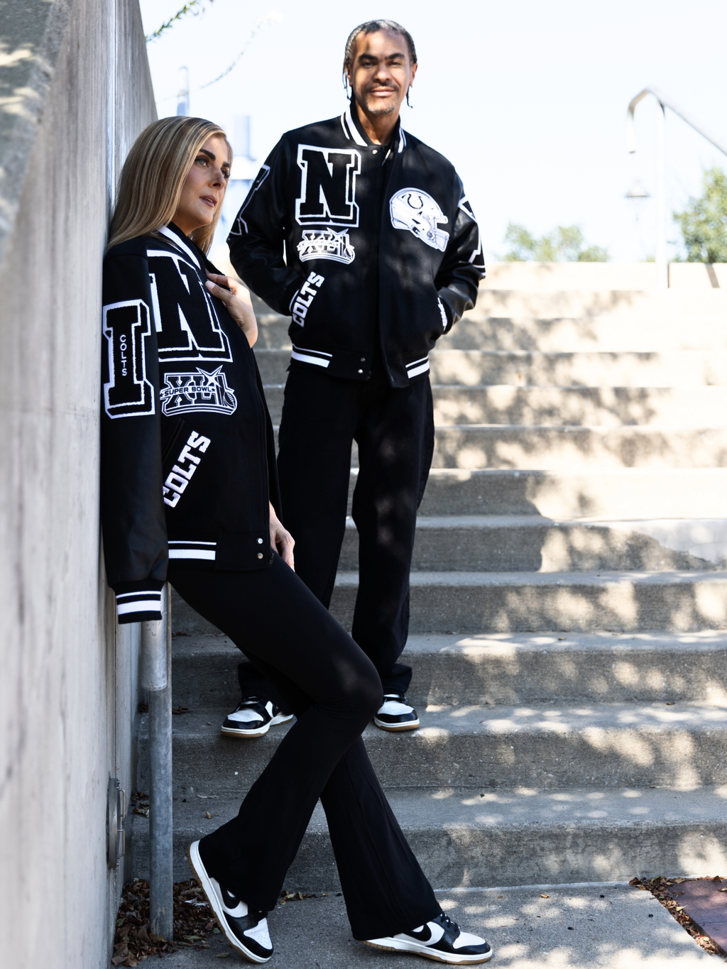 HANG TIME X PRO STANDARD - NFL INDIANAPOLIS COLTS MASHUP RIB WOOL MEN'S VARSITY JACKET
