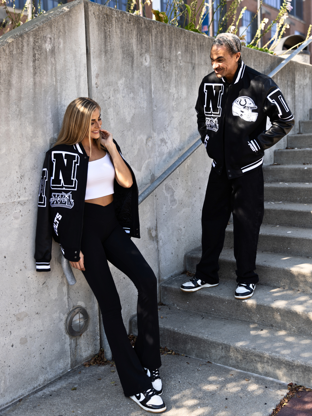 HANG TIME X PRO STANDARD - NFL INDIANAPOLIS COLTS MASHUP RIB WOOL MEN'S VARSITY JACKET