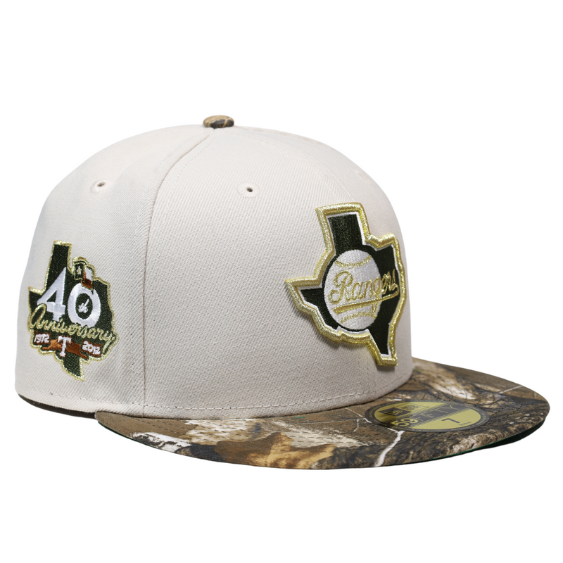 TEXAS RANGERS NEW ERA 59FIFTY REALTREE 40TH ANNIVERSARY HAT – Hangtime Indy