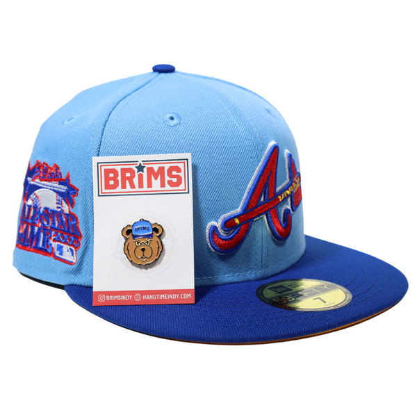 Peach Atlanta Braves TURNER FIELD FINAL SEASON New Era 59Fifty Fitted Hat  (Glow in the Dark Black Gray Under Brim)