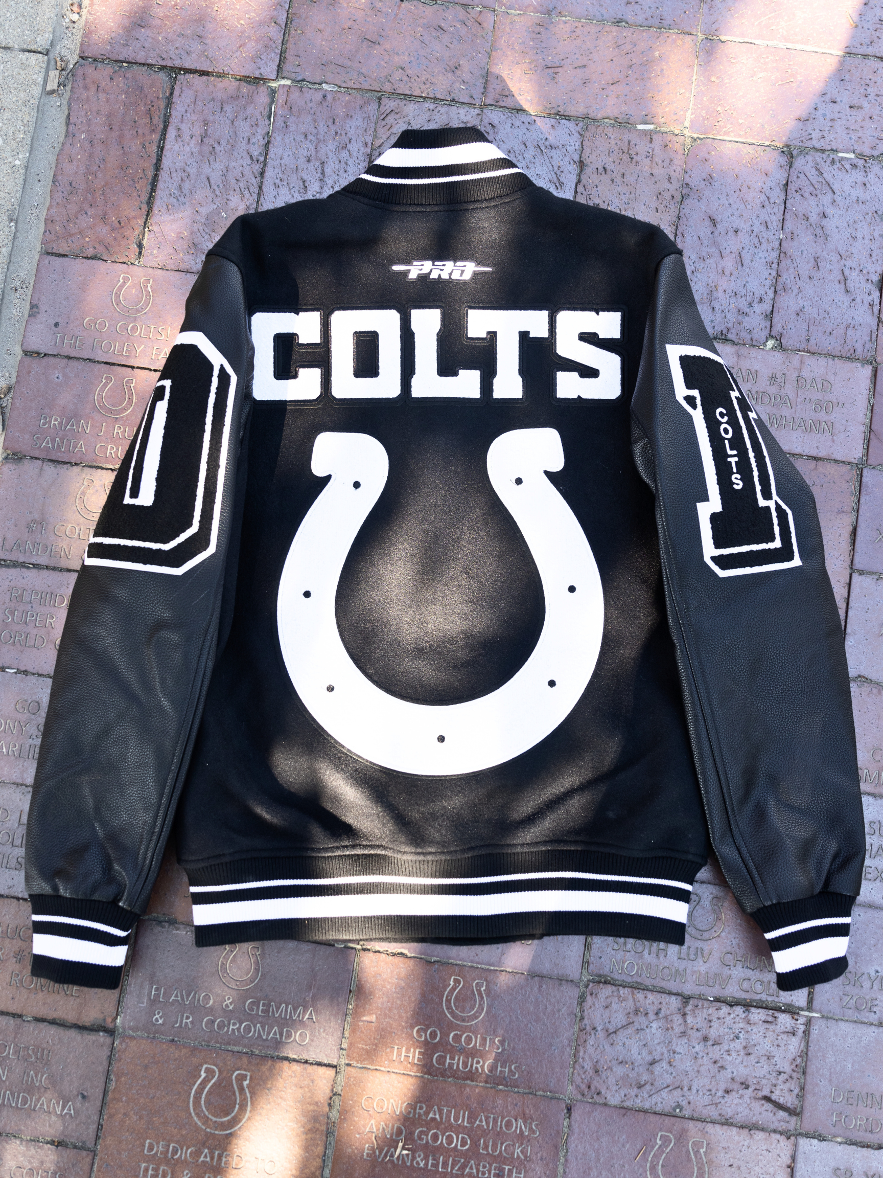 HANG TIME X PRO STANDARD - NFL INDIANAPOLIS COLTS MASHUP RIB WOOL MEN'S VARSITY JACKET
