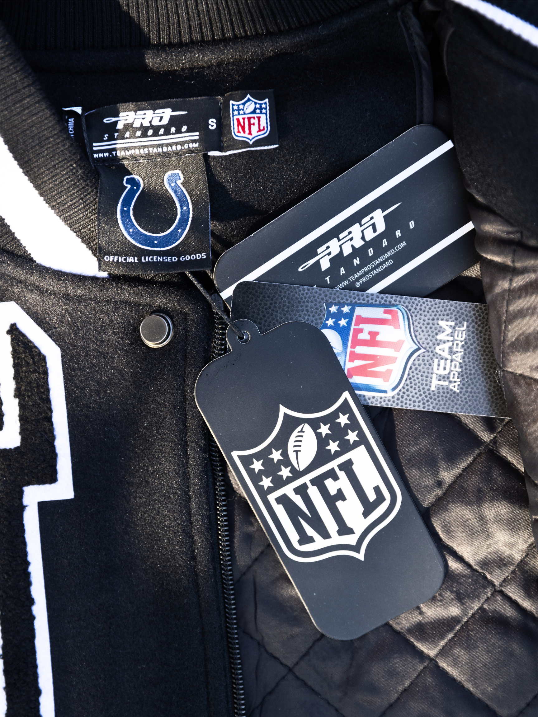 HANG TIME X PRO STANDARD - NFL INDIANAPOLIS COLTS MASHUP RIB WOOL MEN'S VARSITY JACKET