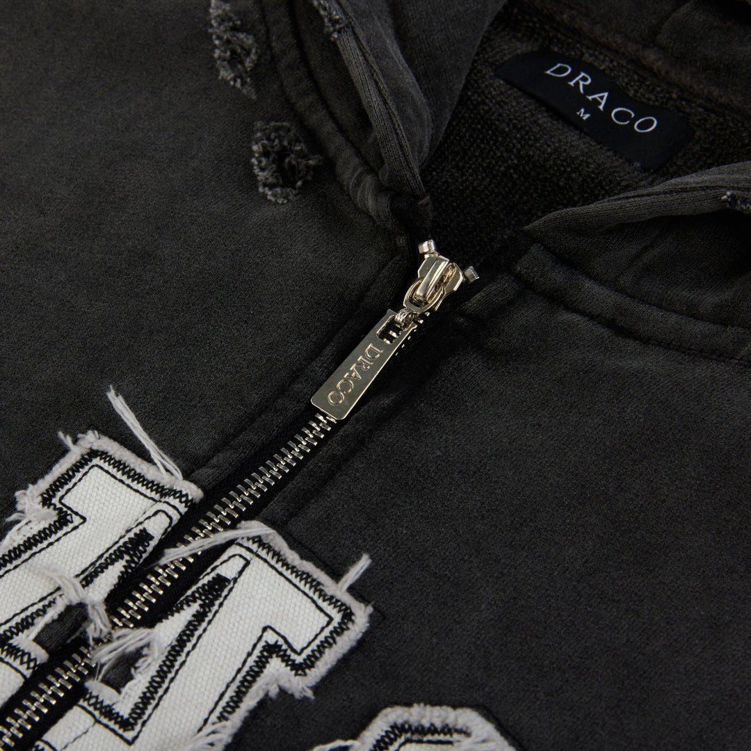 Draco Black Distressed Set – Black – detail 2