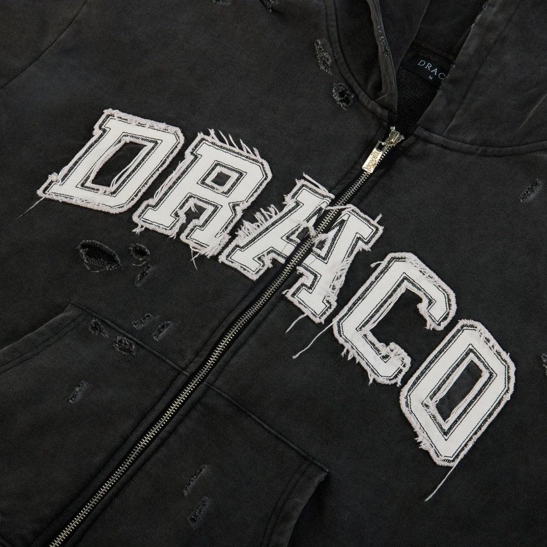 Draco Black Distressed Set – Black – detail 4