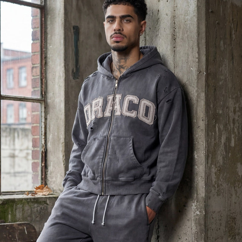 Draco Grey Distressed Set – Grey