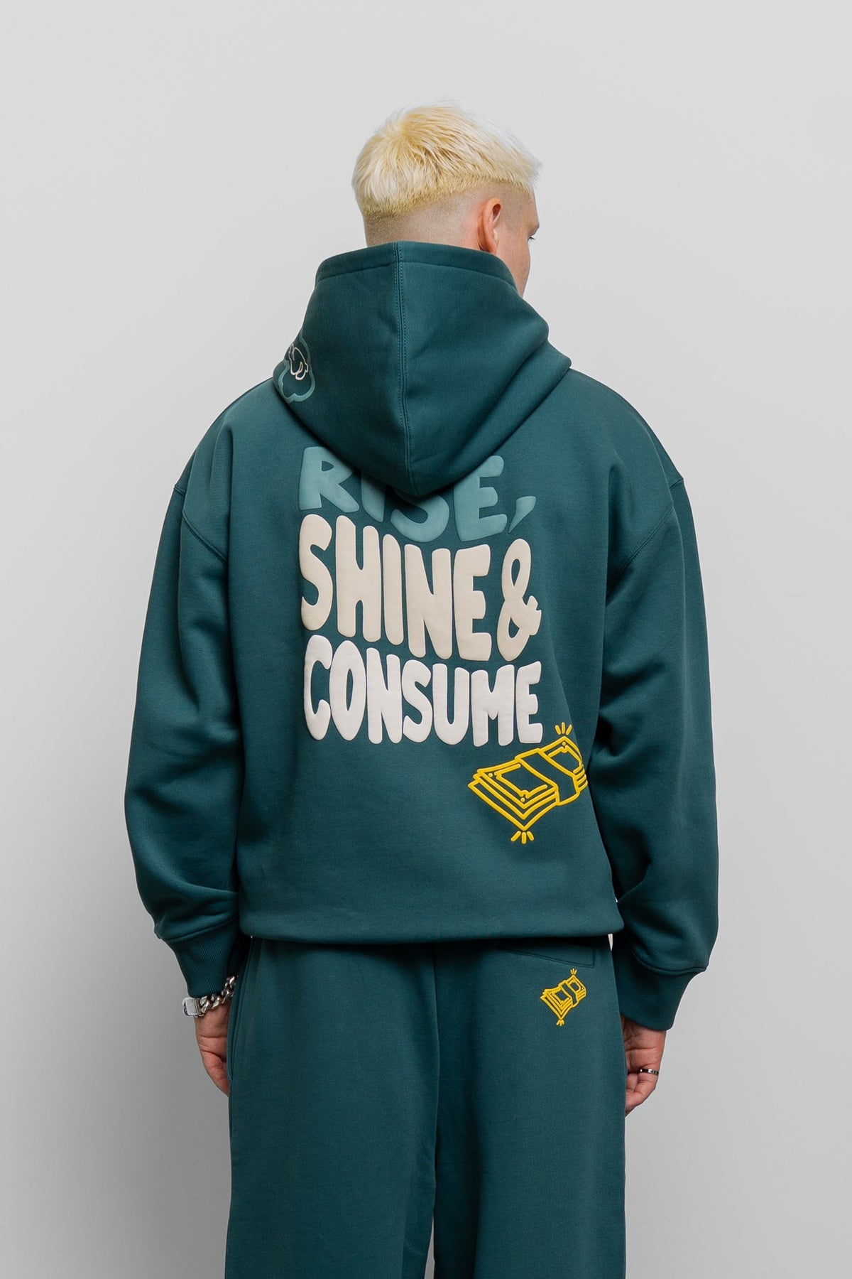 Fresh Flavours Rise, Shine Consume Jogger Top – Deep Green 2