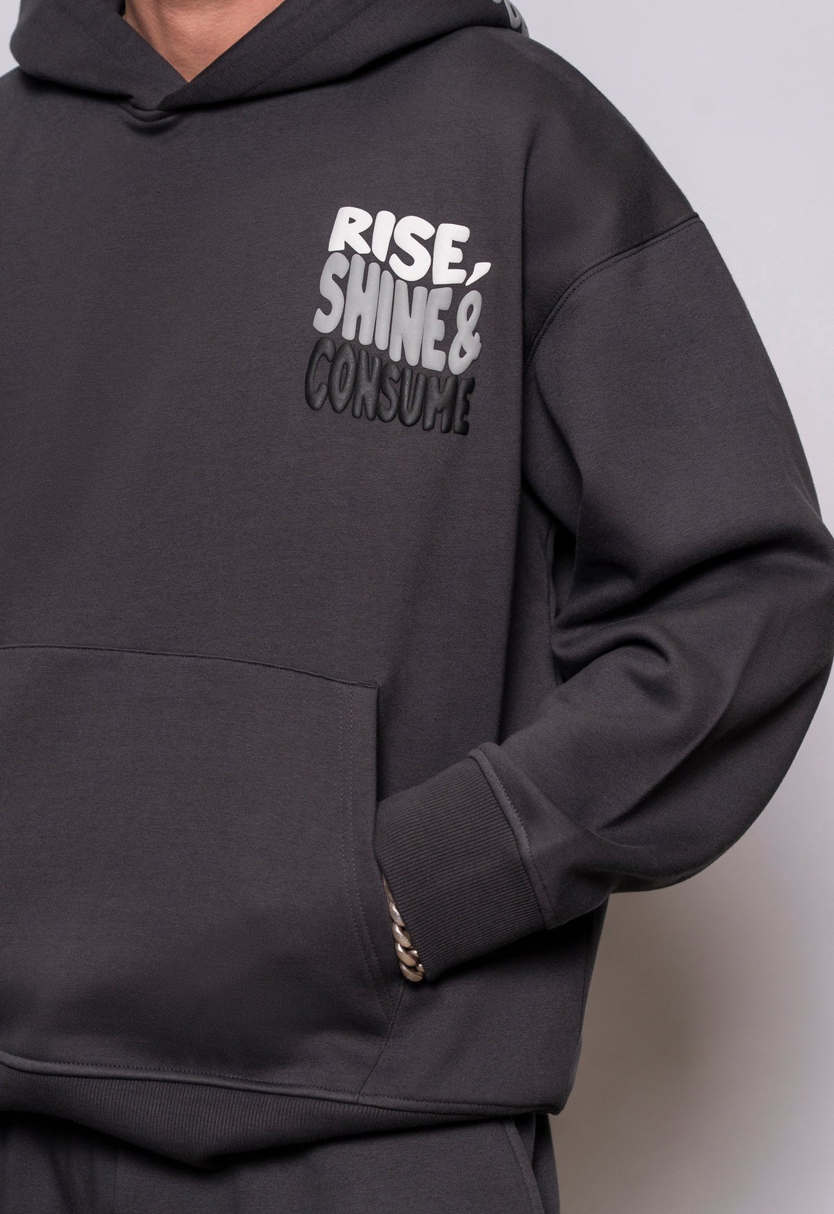 Fresh Flavours Rise, Shine Consume Top – Charcoal