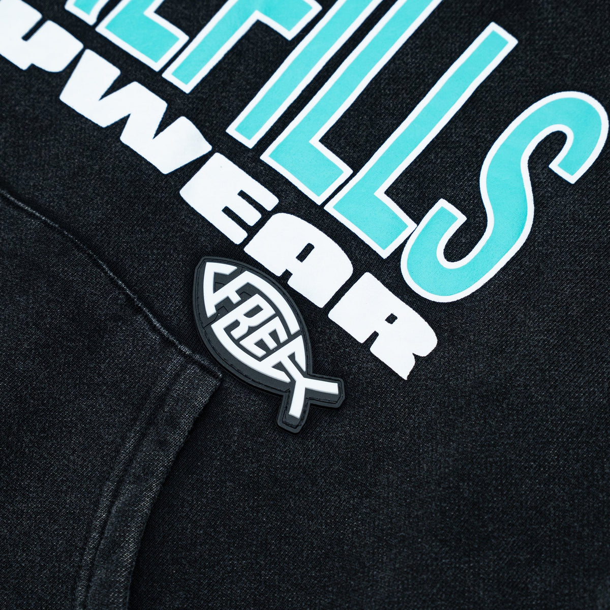 Free Refills Saves Hoodie – Black – detail view