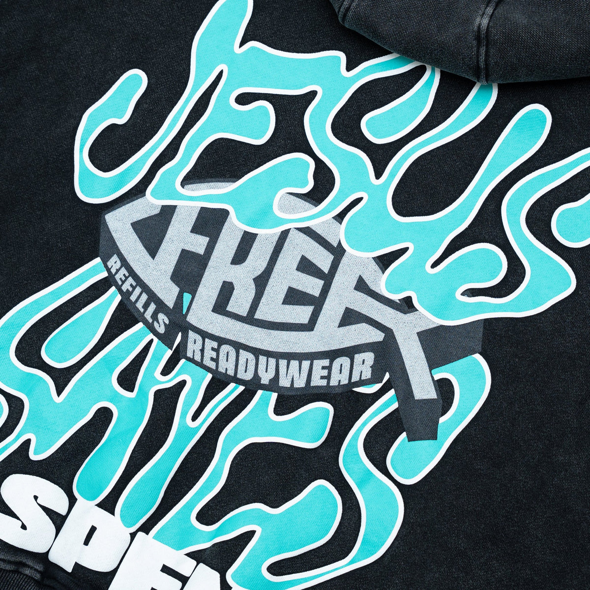 Free Refills Saves Hoodie – Black – detail 2
