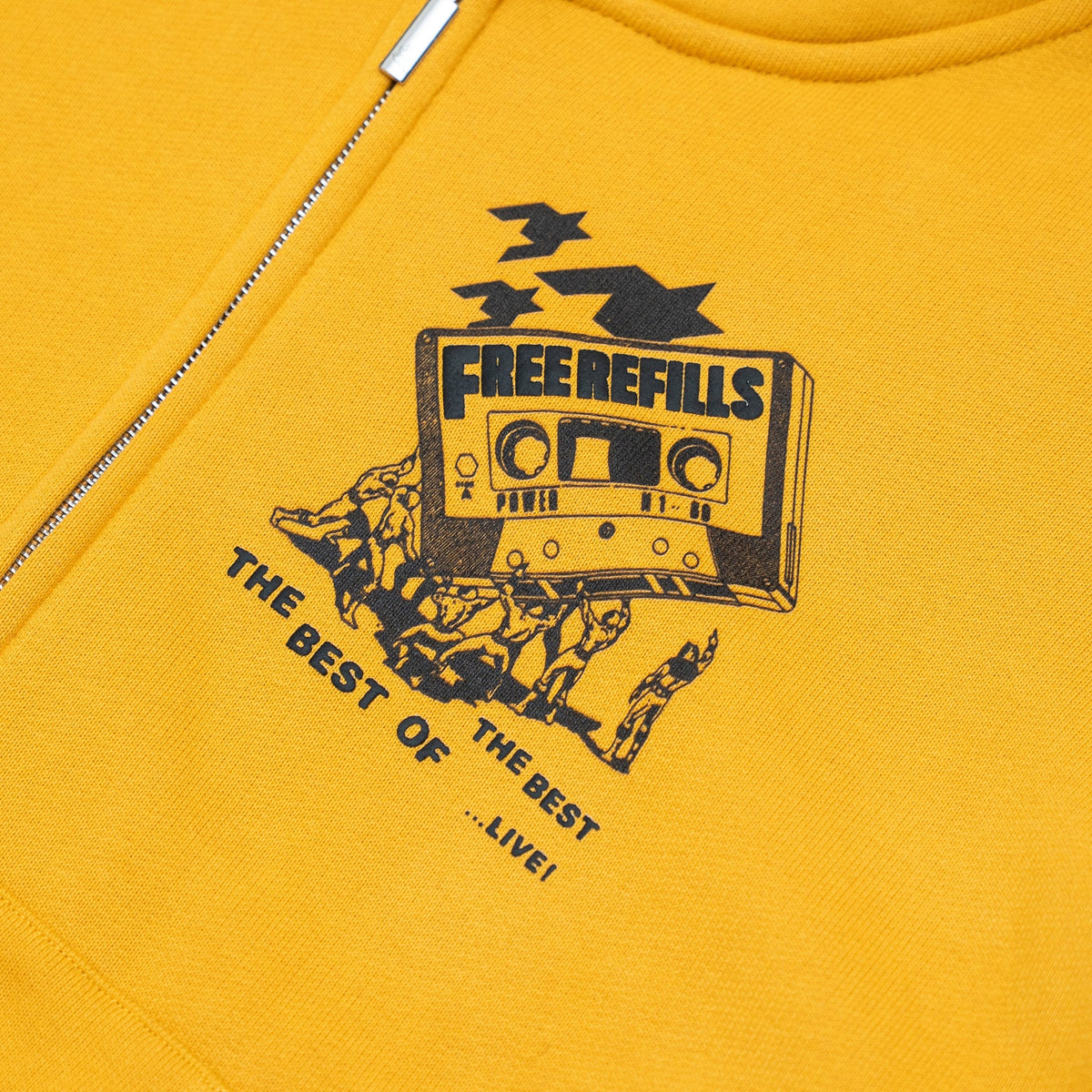 Free Refills Flyer Zip-Up Hoodie – Yellow – detail 2
