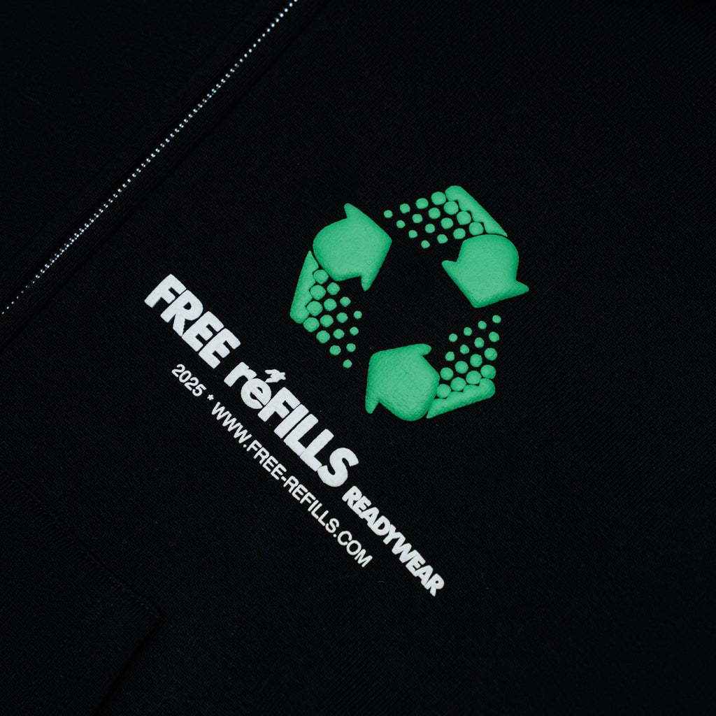 Free Refills FRR Zip-Up Set – Black – detail view