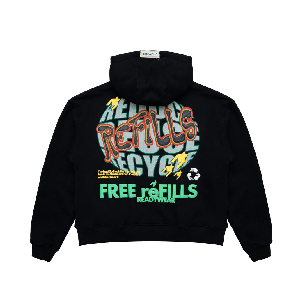 Free Refills FRR Zip-Up Top – Black 2