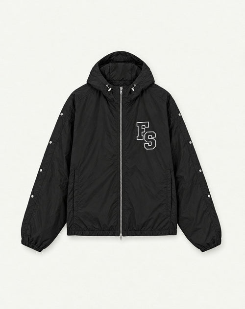 Nylon Track Jacket – Black