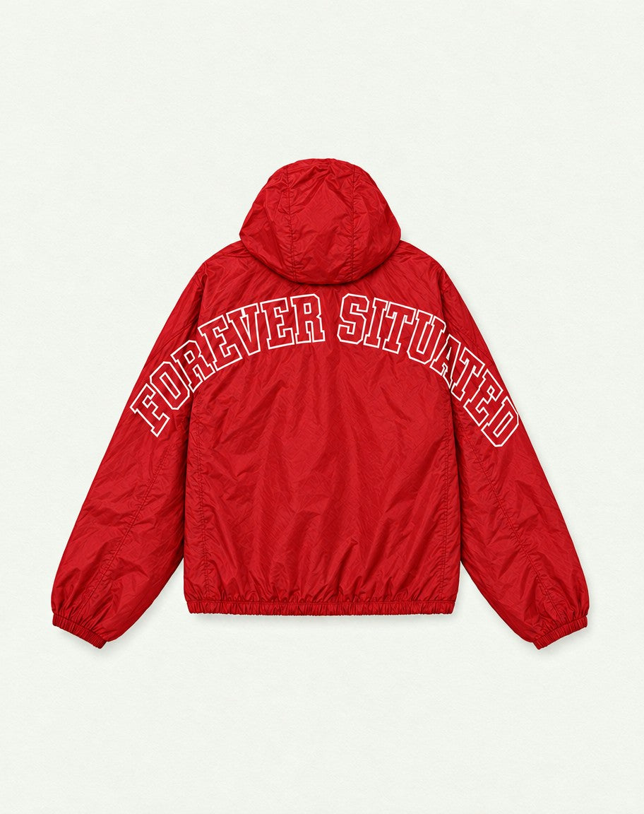 Forever Situated Nylon Track Jacket – Red 2