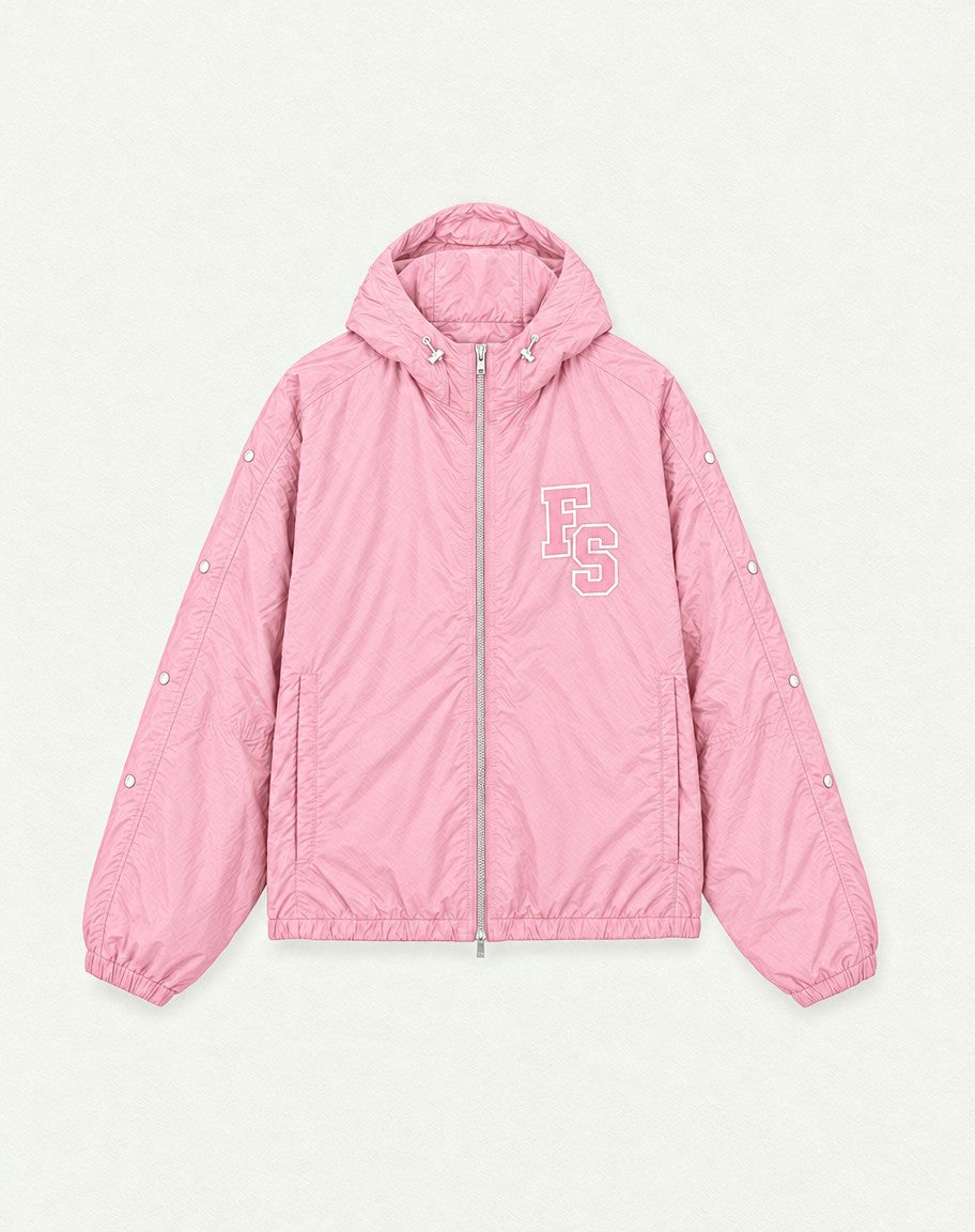 Forever Situated Nylon Track Jacket – Pink