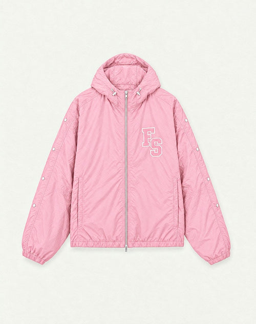 Forever Situated Nylon Track Jacket – Pink