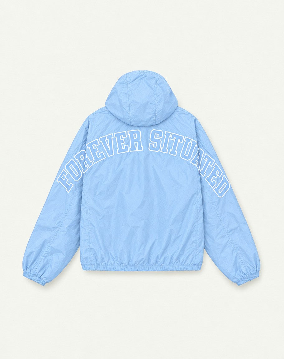 Forever Situated Nylon Track Jacket – Light Blue