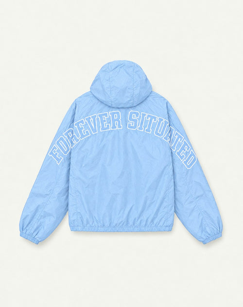 Forever Situated Nylon Track Jacket – Light Blue