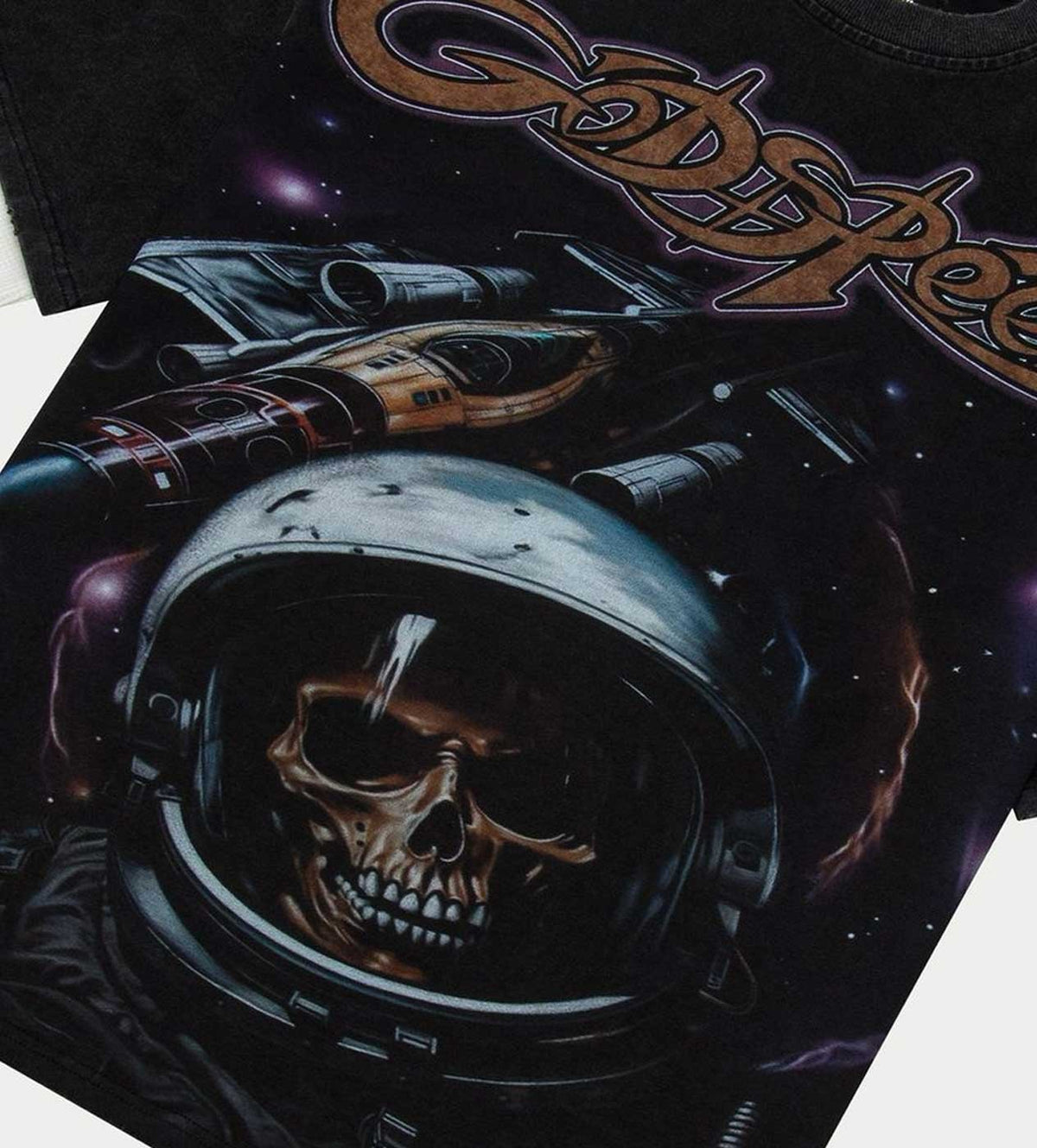 Godspeed Space Traveler Layered Tee – Black – detail view