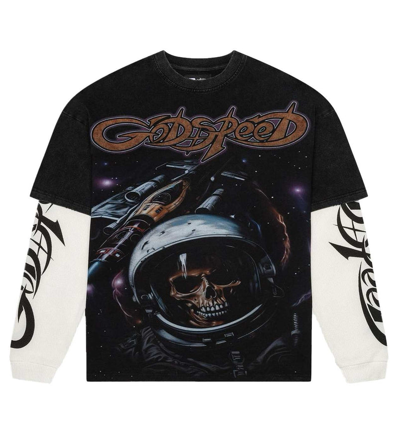 Godspeed Space Traveler Layered Tee – Black