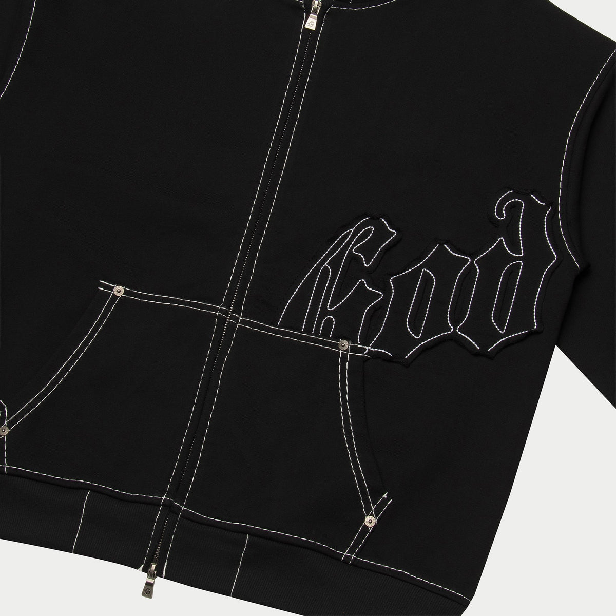 Godspeed OG Logo Sweatsuit Stitched – Black – detail view