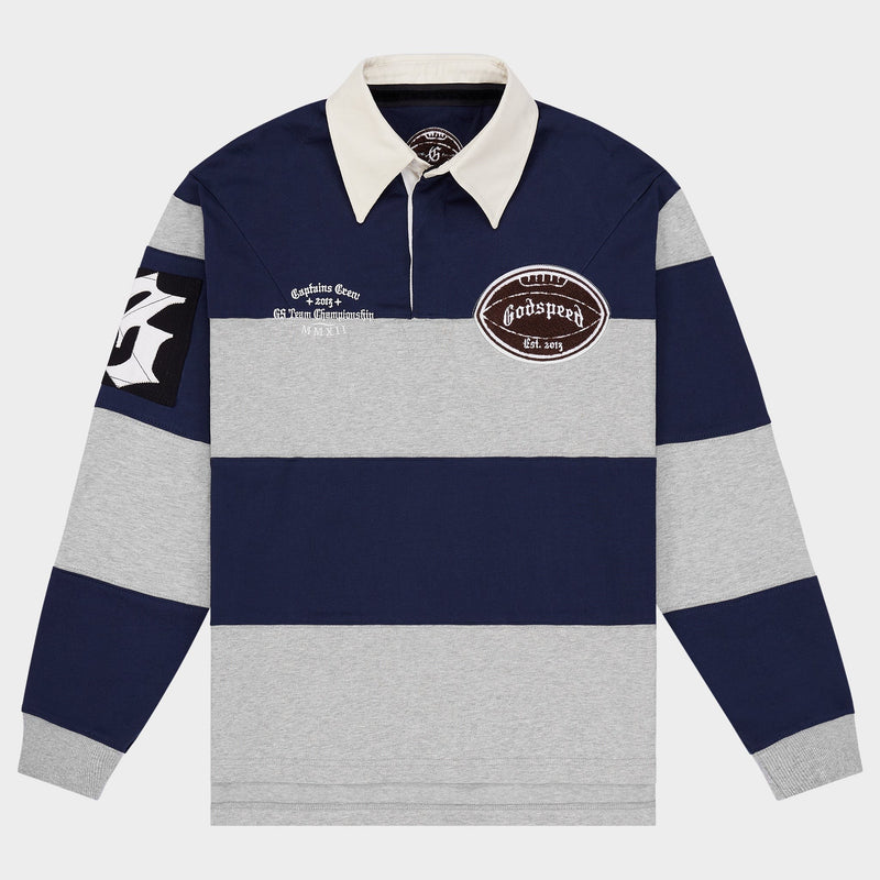 Godspeed Classic Field Rugby Shirt – Navy/Grey