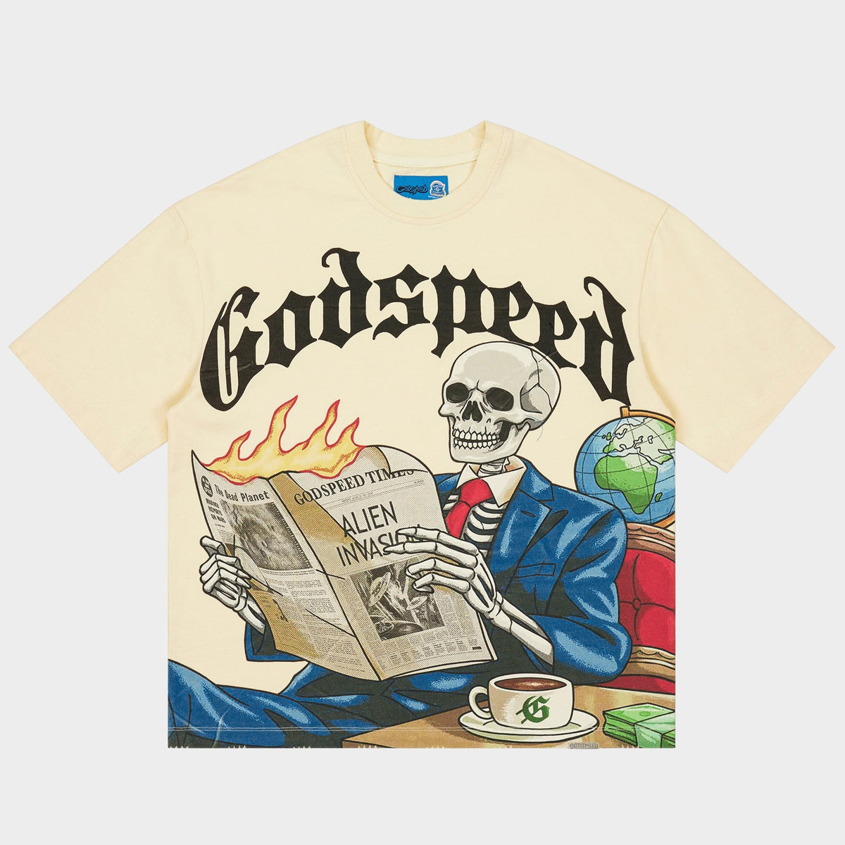 Godspeed GS Times T-Shirt – Bone – front view
