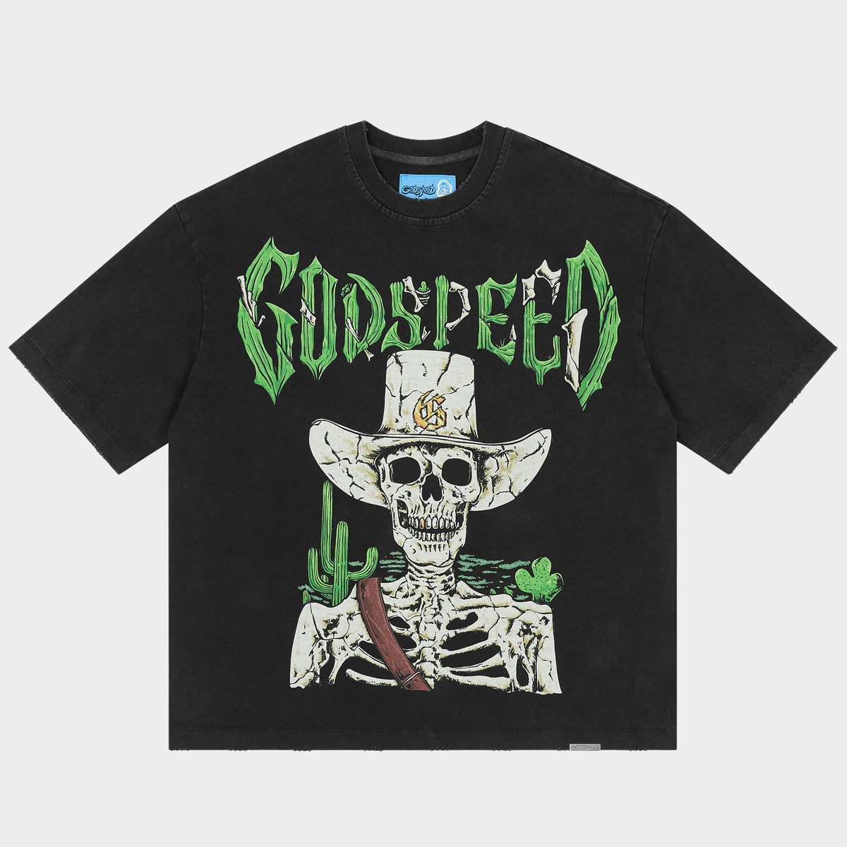 Godspeed Goldie T-Shirt – Black – front view