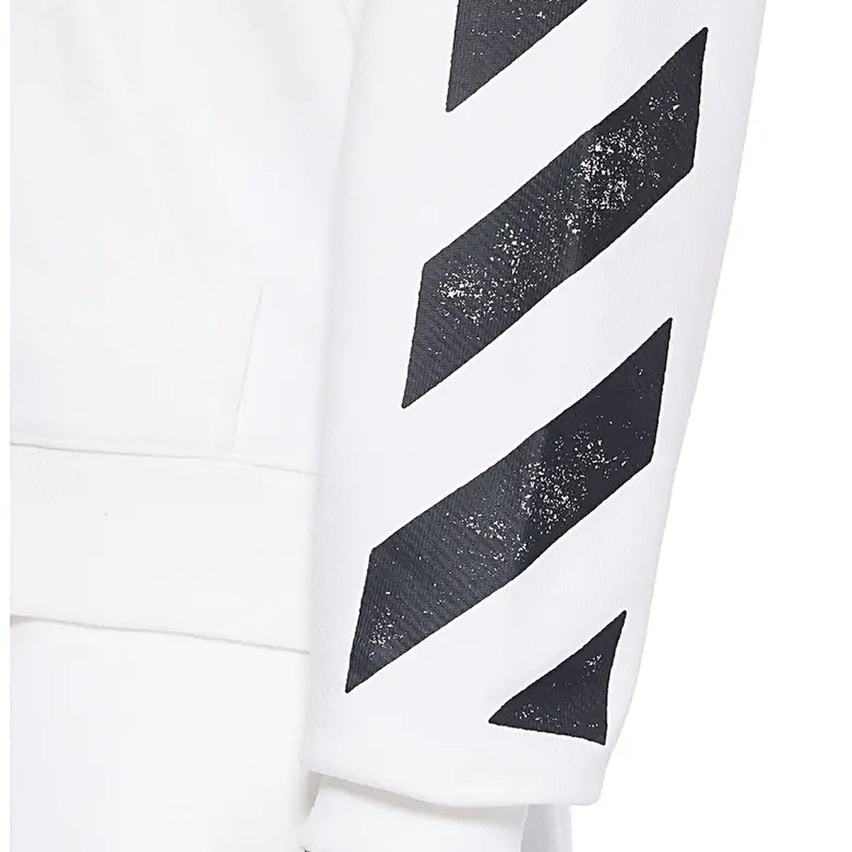 Off-White Diagonal Full Zip Hoodie – White – detail view