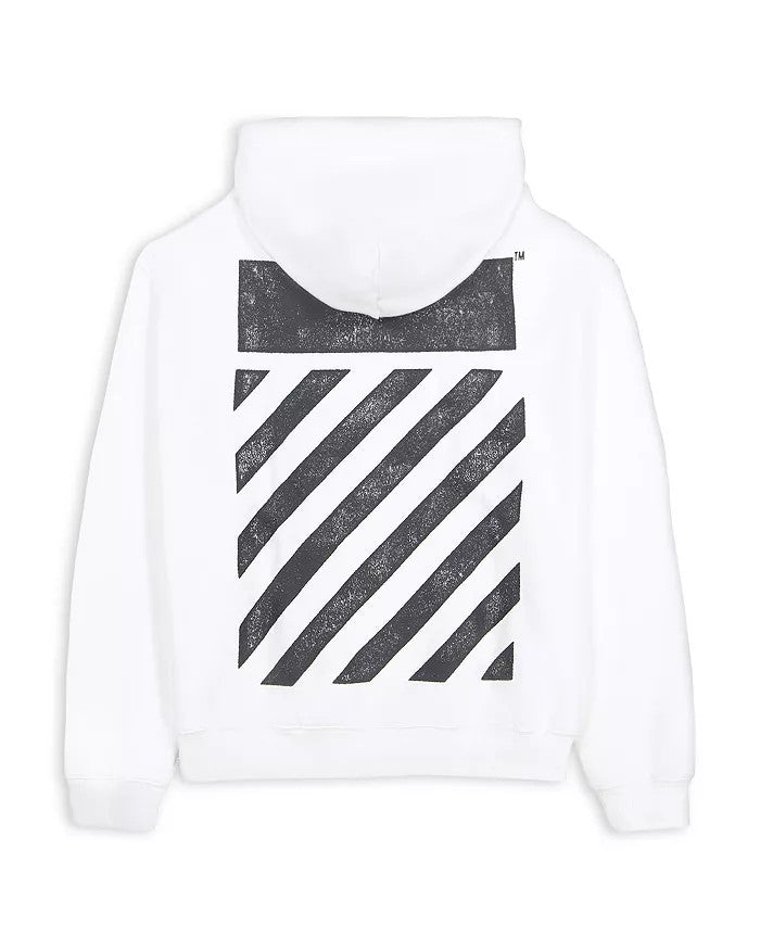 Off-White Core Diagonal Hoodie – White – back view