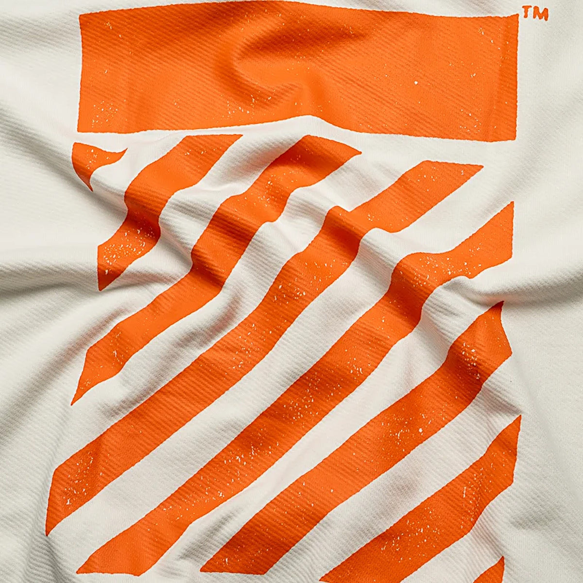 Off-White Core Diagonal Hoodie – White/Orange – detail 2