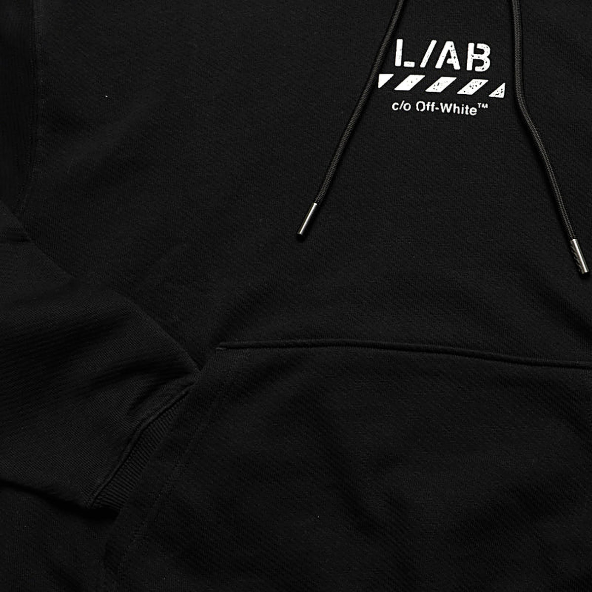 Off-White Core Diagonal Hoodie – Black – detail view