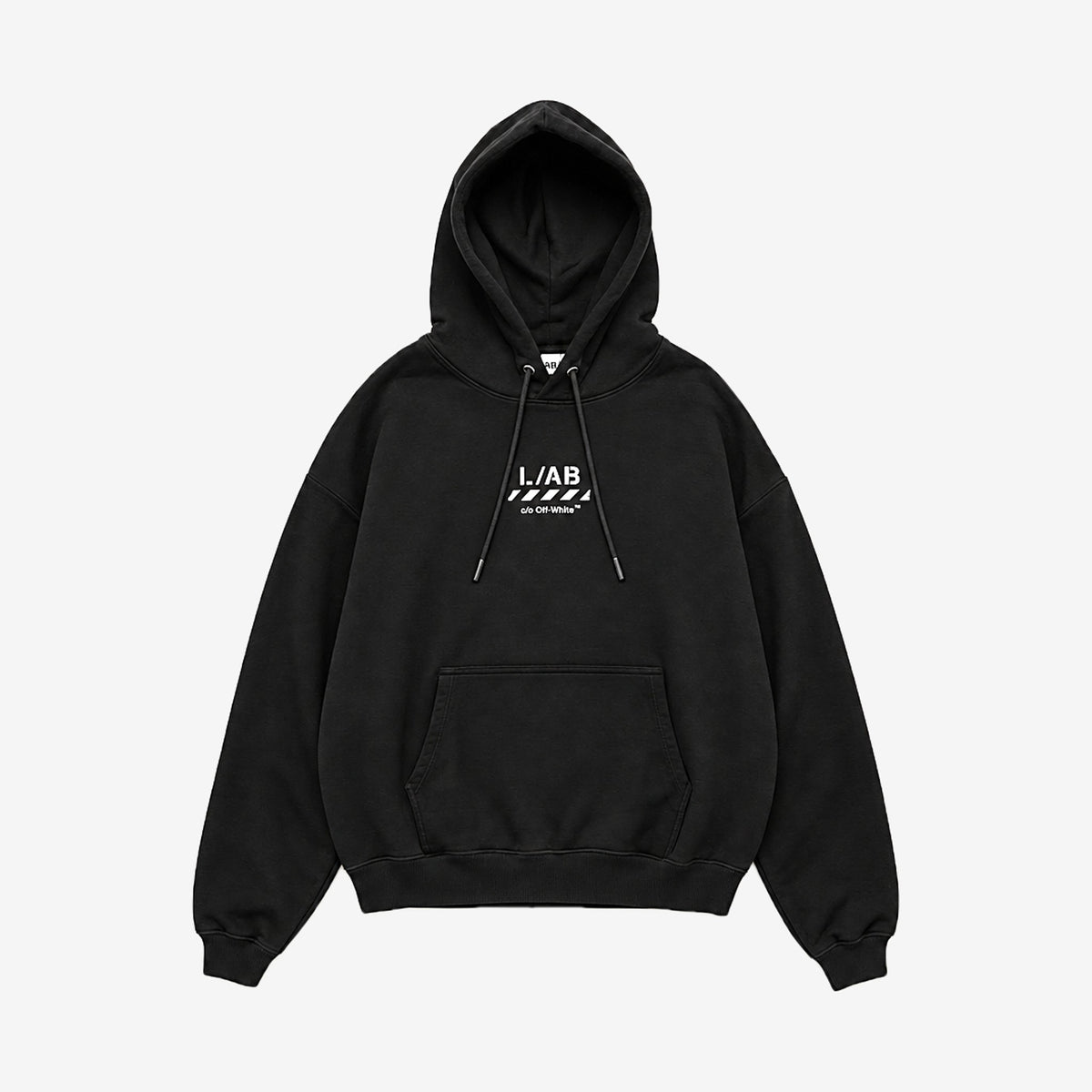 Off-White Core Diagonal Hoodie – Black – front view