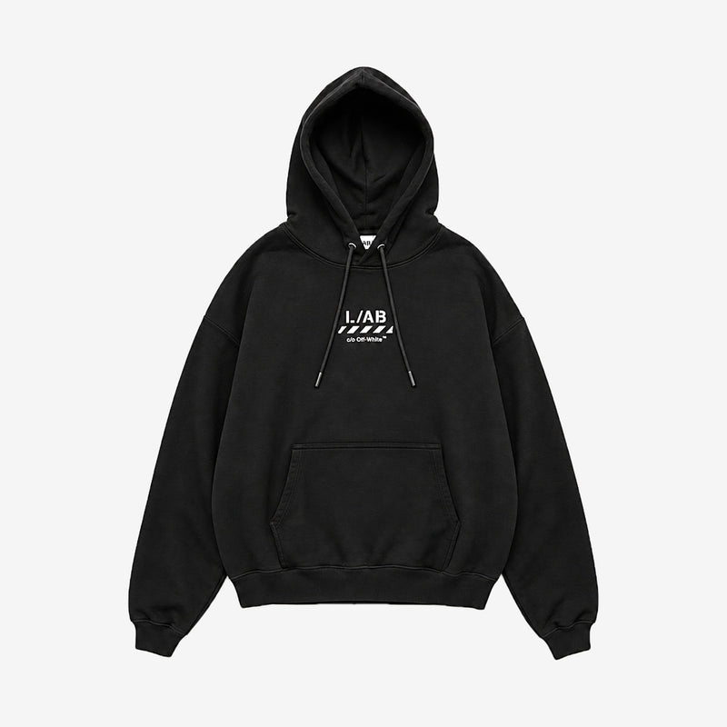 Off-White Core Diagonal Hoodie – Black