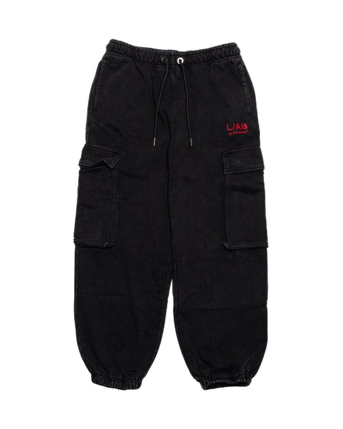 Active Washed Cargo Sweatpants – Black