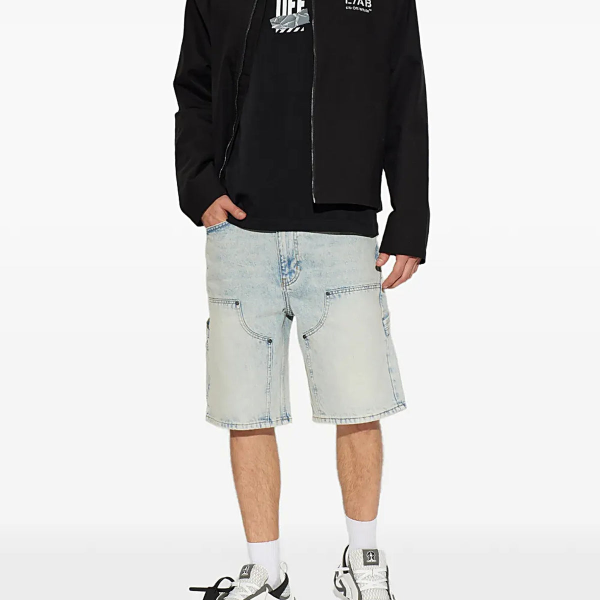 Off-White Diagonal Canvas Jacket – Black – detail 2