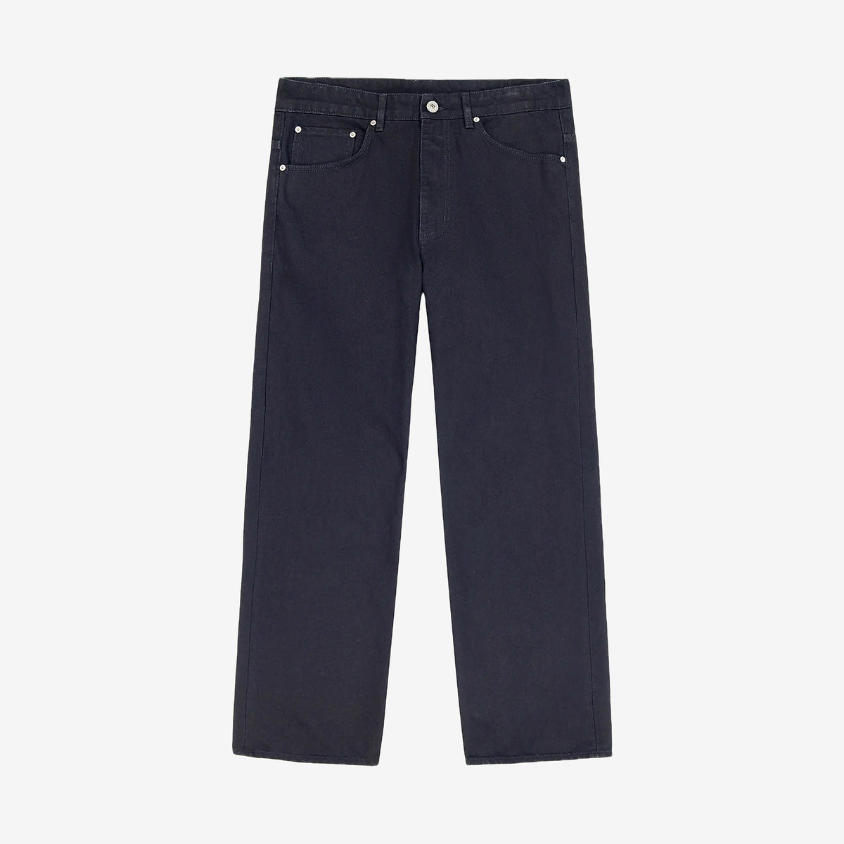Off-White Piped Straight Leg Jean – Black – front view